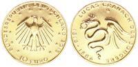Deutschland / Eurowährung 10 Euro Lucas Cranach 2015 Münzzeichen G 10 Euro Lucas Cranach 2015 Münzzeichen G vergoldet -