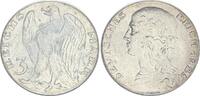 Deutschland /Weimar/ Probeprägung 3 Mark Probe 1925 D Weimar 3 Mark 1925D Motivprobe in Silber VS 3 und RS4 neues Design -