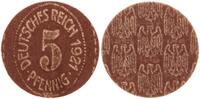 Deutschland / WEIMAR / PROBEPRÄGUNG Hartpappe Probe für ein 5 Pfennig Stück WEIMAR Pergament Hartpappe Probe für ein 5 Pfennig Stück 1921 Schaaf 297G3 -