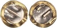 Frankreich/Österreich Vorläufer,Testprobe <i>1 Euro</i> Training Token Frankreich 1 Euro Training Token (2001) Testmünze im Vorfeld der Europroduktion -