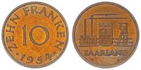 Nebengebiete / Saarland 10 Franken 1954 Saarland 10 Franken, vz+ vz+ 66.94 元 含税 ＋  74.89 元 运费