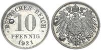 Deutsches Kaiserreich - Weimarer Republik 10 Pfennig Probe Kaiserreich 10 Pfennig Schaaf 299M12 1921 ohne Münzzeichen Probe Zink aluminiu -