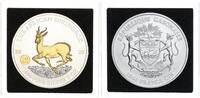 Gabun 1000 Francs CFA Springbock - Jubiläum - gilded -
