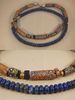 Afrika - Primitivgeld Millefiori- und Blauglasperlenkette Afrika - Primitivgeld Millefiori- und Blauglasperlenkette -