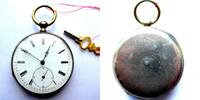 Schweiz, HERREN TASCHENUHR, HERREN TASCHENUHR, Schlüsselaufzug, 4 Rubis, gute Funktion, ca. 1880, -
