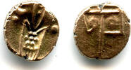 Weltmünzen Unpublished variety - gold Kali fanam minted by the British EIC company in Madra -