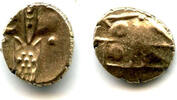 Weltmünzen Unpublished variety - gold Kali fanam minted by the British EIC company in Madra -