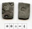 Antike Silver karshapana, c.185-150 BC, Sunga Kingdom, Malwa, India (G/H 613) -