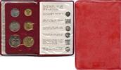 Weltmünzen 6-coin official mint coin set in red wallet, 1970, Israel (Krause MS13) -