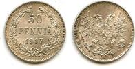Europa 50 pennia Silver 1917, Civil War, Kerenski Government, Finland under Russia -