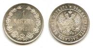 Europa 1 markka Silver Nicholas II (1894-1917), 1915, Finland under Russian Empire -