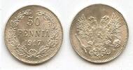 Europa 50 pennia Silver 1917, Civil War, Kerenski Government, Finland under Russia -