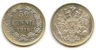 Europa 50 pennia Silver Nicholas II (1894-1917), 1916, Finland under Russian Empire -