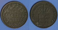 Württemberg 1 Kreuzer 1860 f.ss 58.57 元 含税 ＋  317.95 元 运费