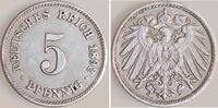 Deutschland 5 Pfennig 5 Pfennig 1892 J J 012 sehr selten in der Erhaltung -
