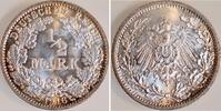 Deutschland 1/2 Mark 1/2 Mark 1916 A TOP leicht beginnende goldene Patina -