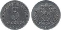 Deutschland 5 Pfennig Fehlprägung 5 Pfennig 1920 A leicht dezentriert J 297 -