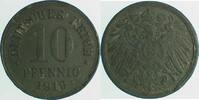 Kaiserreich 10 Pfennig 19 ohne Münzzeichen Verprägung am Rand -