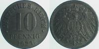 Kaiserreich 10 Pfennig 1921 ohne Münzzeichen -