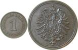 Deutschland 1 Pfennig Fehlprägung 1 Pfennig 1888A f prfr J 001 Münzzeichen doppelt -