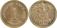 Deutschland 1 Pfennig 1 Pfennig 1905 G prfr/stgl Münzzeichen doppelt J 010 -