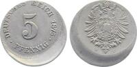 Deutschland 5 Pfennig Fehlprägung 5 Pfennig 1875 G J 003 dezentriert 25% -