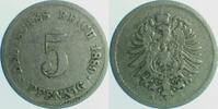 Deutschland 5 Pfennig Fehlprägung 5 Pfennig 1889 G tiefstehende 9 J 003 -