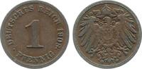 Deutschland 1 Pfennig Fehlprägung 1 Pfennig 1908 G Punkt nach der 8 J 010 -