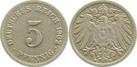 Deutschland 5 Pfennig Fehlprägung 5 Pfennig 1902 G Münzzeichen 3-fach geprägt -