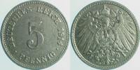 Deutschland 5 Pfennig Fehlprägung 5 Pfennig 1914 G schräge 4 J 012 -
