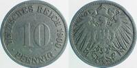 Deutschland 10 Pfennig Fehlprägung 10 Pfennig 1900 G linkes Münzzeichen doppelt -