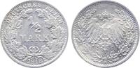 Deutschland 1/2 Reichsmark Fehlprägung 1/2 Reichsmark 1918 F offene 8 J 016 -