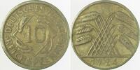 Weimarer Republik 10 Pfennig 1924 ohne Münzzeichen ! -