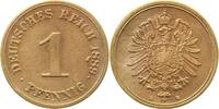 Deutschland 1 Pfennig 1 Pfennig 1889D J 001 Punkte und Jahressahl doppelt -