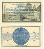 Deutschland 5 Billionen Mark 5 Billionen Mark Crailsheim 1923 Notgeld selten -