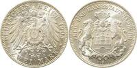 Deutschland 2 Mark 2 Mark Hamburg 1905 J fast stempelglanz -