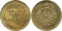 Deutschland 50 Pfennig 50 Pfennig Deutsches Reich 1876H prägefrisch/stempelglanz -
