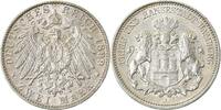 Deutschland 2 Mark 2 Mark Hamburg 1899 J f prfr/f stgl ! J 063 -