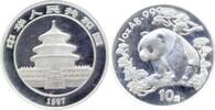 China 10 Yuan Panda 10 Yuan1997 Proof Silver in Originalkapsel und Folie -