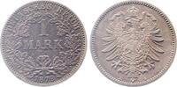 Deutschland 1 Mark 1 Mark 1879 A J 9 vz/stgl, sehr selten i.d. Erhaltung -