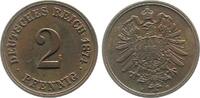 Deutschland 2 Pfennig 2 Pfennig 1874 F fast prägefrisch J 002 -