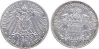 Deutschland 2 Mark 2 Mark Hamburg 1907 J f vz J 063 -
