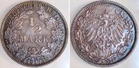 Deutschland 1/2 Mark 1/2 Mark 1917 A prfr/stgl EA ! wunderschöne Patina J 016 -