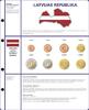 Vordruckblatt EURO COLLECTION: 3 Kursmünzensätze Lettland -