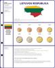 Vordruckblatt EURO COLLECTION: 3 Kursmünzensätze Litauen -