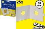 HARTBERGER Münzrähmchen 30 mm, zum Heften, 25er-Packung -
