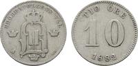 SCHWEDEN 10 Öre Oskar II., 1872-1907. -
