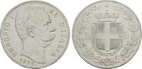 ITALIEN 5 Lire Umberto I., 1878-1900. -