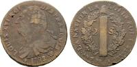FRANKREICH Ku.-2 Sols Constitution, 1791-1792. -