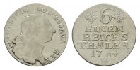 BRANDENBURG-PREUSSEN 1/6 Taler Friedrich II., der Große, 1740-1786. -